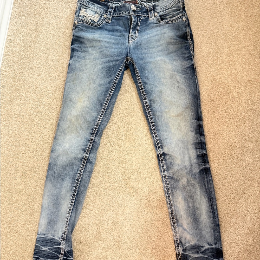 Rock Revival Women's Faded Blue Skinny Jeans